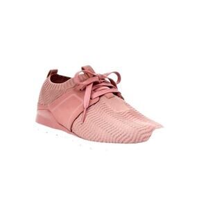 Rare Unique UGG Women Pink Knit Willow Sneakers Size 8.5 Comfy Shoes Vacation